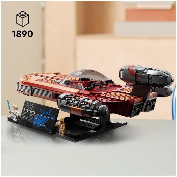 LEGO Star Wars Luke Skywalker's Landspeeder 75341, Ultimate Collector Series Star Wars Building Kit for Adults, Includes Luke Skywalker Lightsaber and C-3PO Minifigure, Gift Idea for Star Wars Fans
