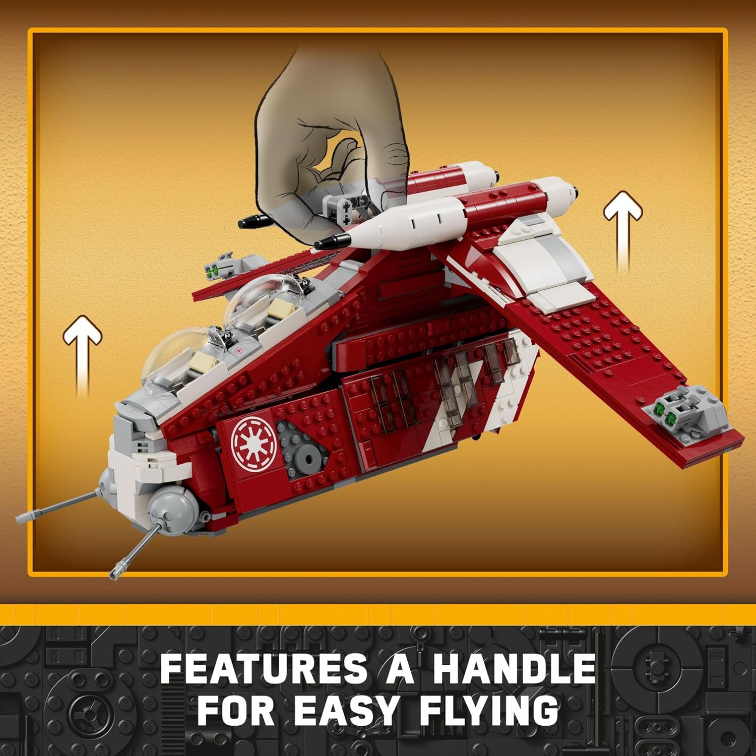 LEGO Star Wars: The Clone Wars Coruscant Guard Gunship 75354 Buildable Star Wars Toy for 9 Year Olds, Gift Idea for Fans Including Chancellor Palpatine, Padme and 3 Clone Trooper Minifigures