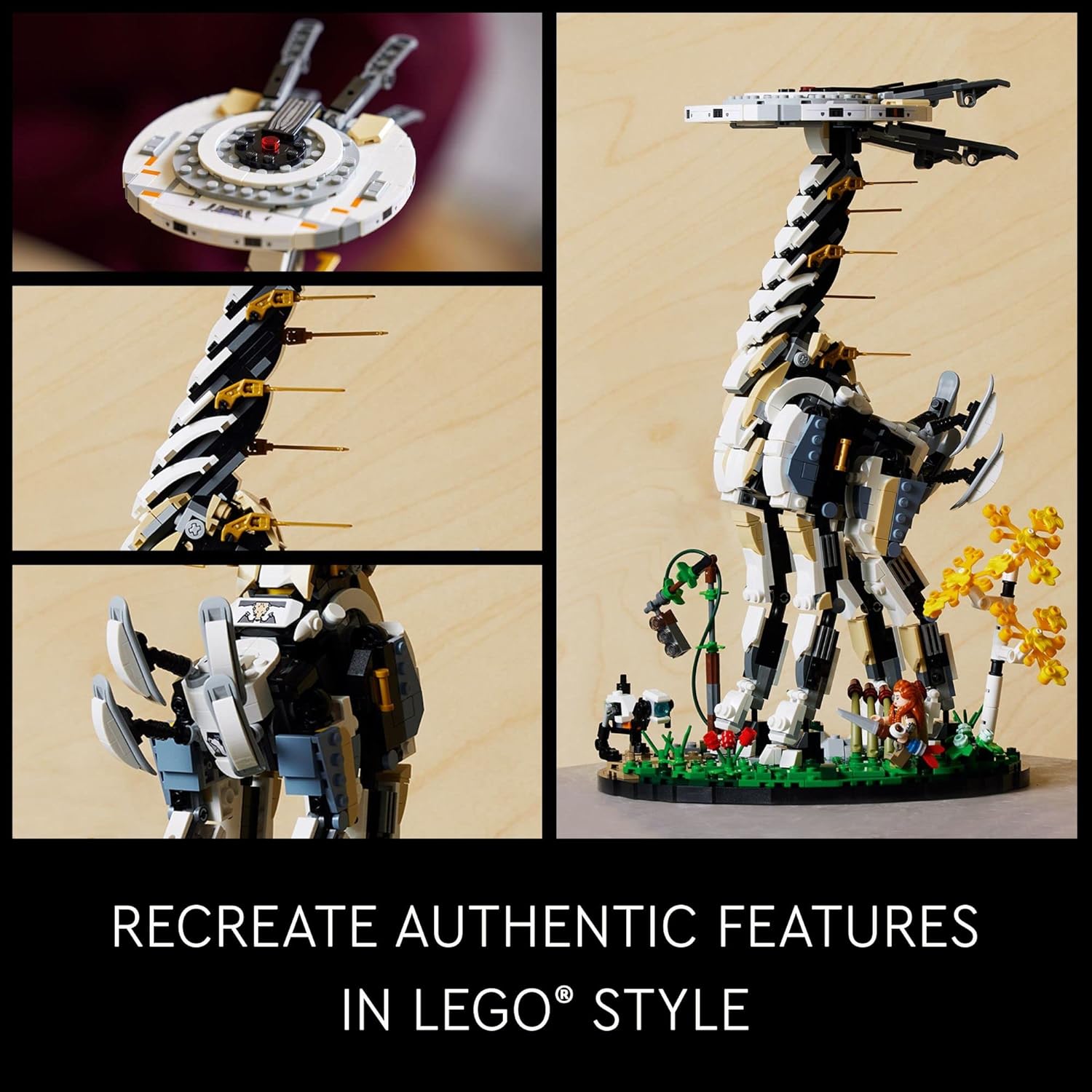 LEGO Horizon Forbidden West: Tallneck 76989 Building Set - Aloy Minifigure & Watcher Figure, Featuring Minifigure Accessories from The Game