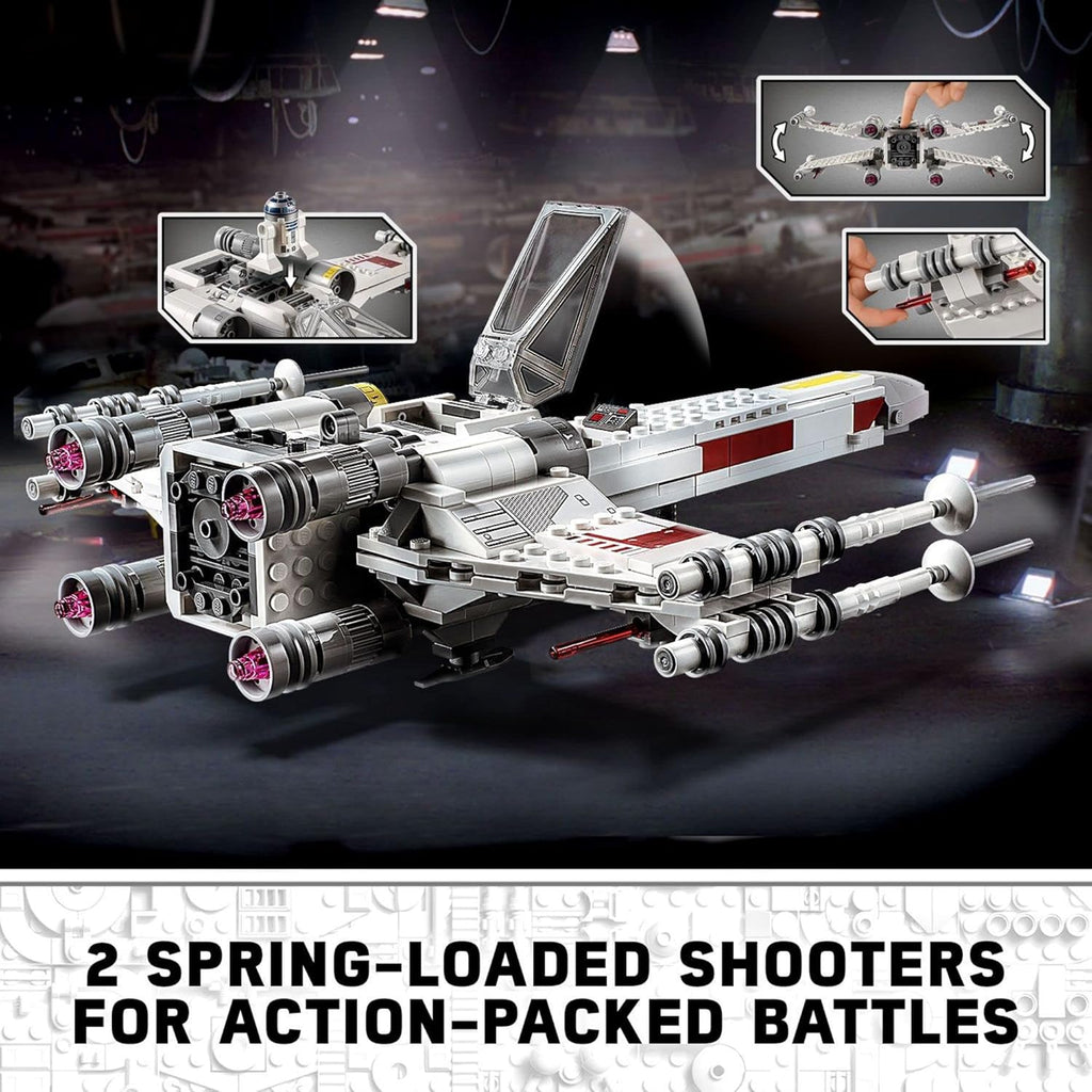 LEGO Star Wars Luke Skywalker's X-Wing Fighter 75301 Building Toy Set - Princess Leia Minifigure, R2-D2 Droid Figure, Jedi Spaceship from The Classic Trilogy Movies