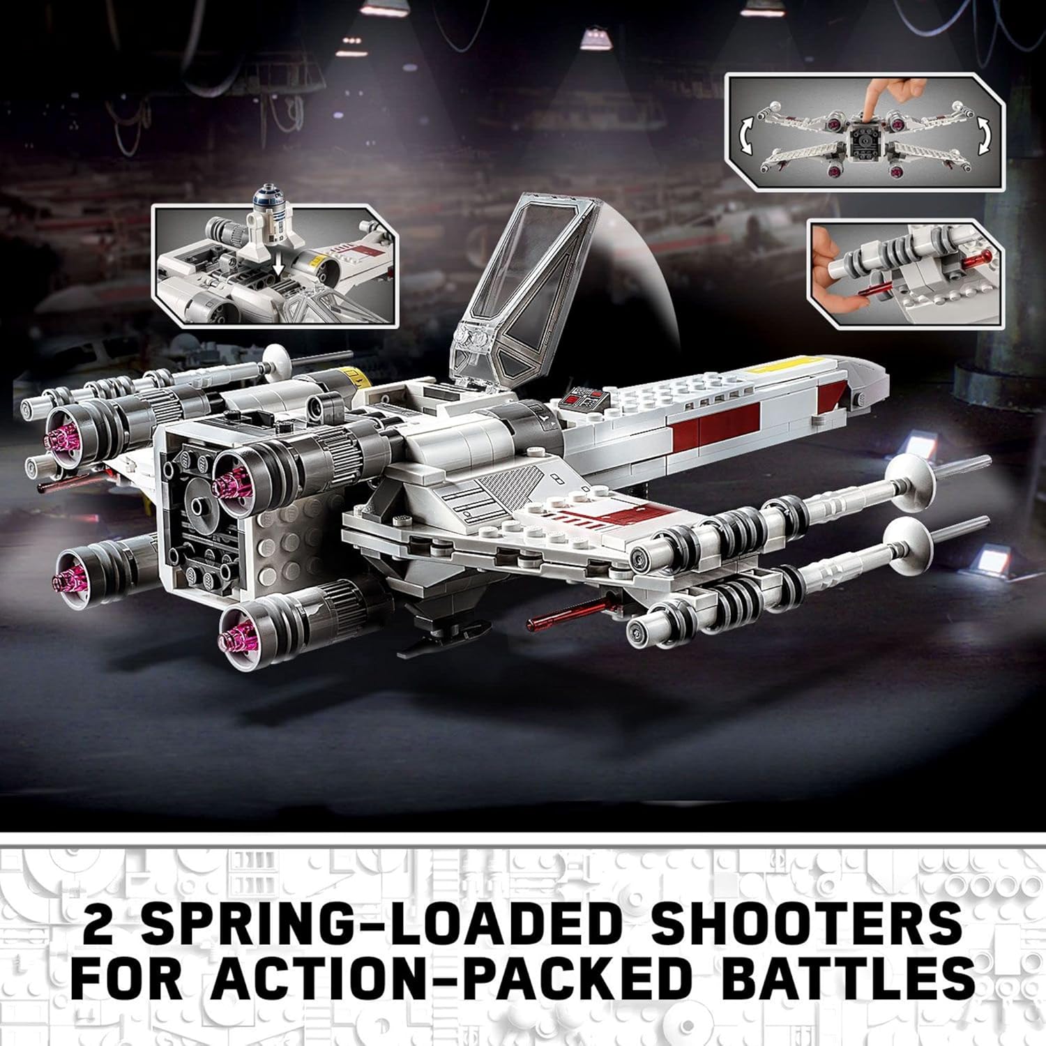 LEGO Star Wars Luke Skywalker's X-Wing Fighter 75301 Building Toy Set - Princess Leia Minifigure, R2-D2 Droid Figure, Jedi Spaceship from The Classic Trilogy Movies