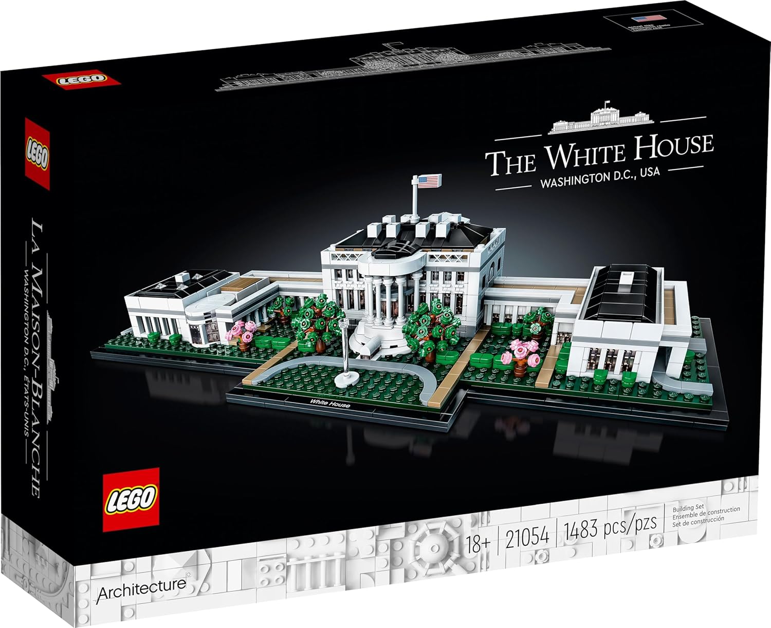 LEGO Architecture Collection: The White House 21054 - Model Building Kit, Creative Set for Adults and Teens, Energizing DIY Project, Iconic Presidential Office