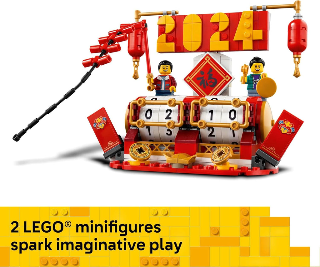 LEGO Festival Calendar - Lunar New Year Building Toy for Kids, Boys and Girls, Ages 10+ - Dragon Boat Festival Learning & Educational Toy - with Calendar for Holiday Decorations - 40678